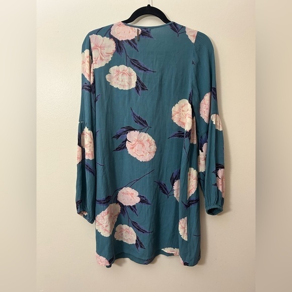 BILLABONG Just Like You Dress Womens Rayon Boho Floral Tunic Mini Dress Size S/P - Picture 10 of 14